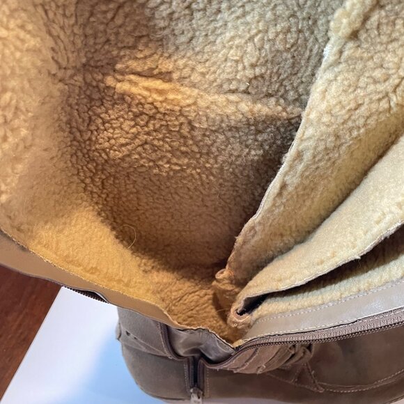 Timberland Womens Waterproof Tan Suede Tall Lace-Up Boots W/ Faux Shearling Lini - Picture 10 of 16